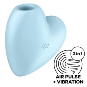 Satisfyer Cutie Heart Air Pulse Stimulator Vibrator - Blue