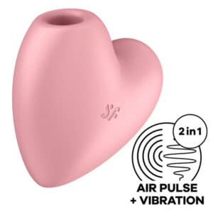 Satisfyer Cutie Heart Air Pulse Stimulator Vibrator - Pink