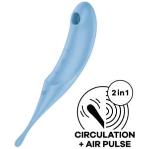Satisfyer Twirling Pro Air Pulse Stimulator Vibrator - Blue