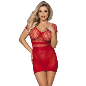 Subblime - 951924 Short Red Crochet Grill Dress One Size