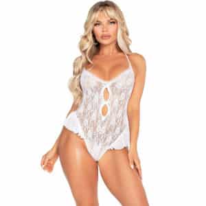Leg Avenue - Body With Bow & Ruffles White One Size
